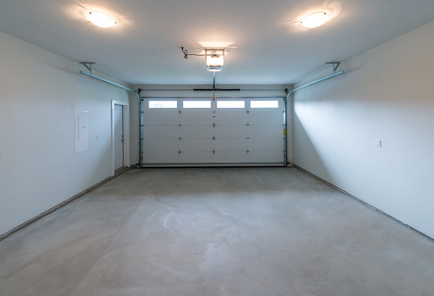 New concrete garage floor