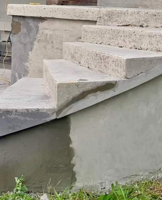 Concrete steps repair before