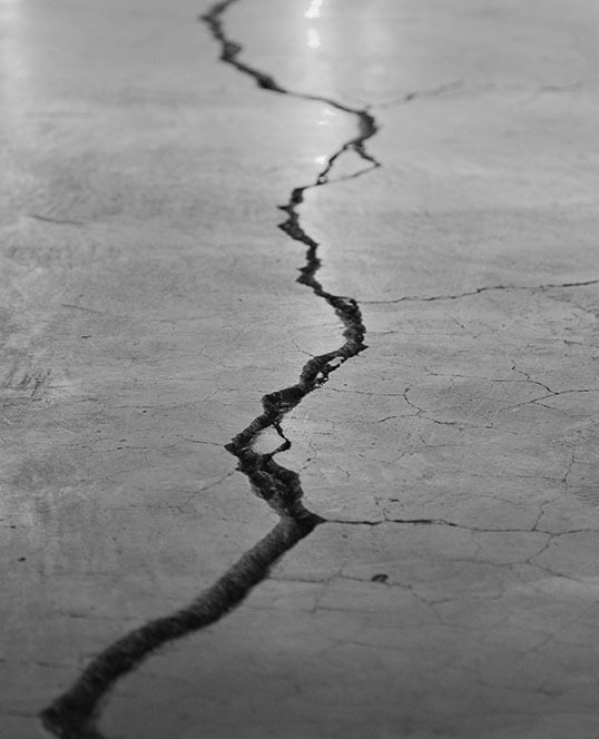 cracked concrete basement floor