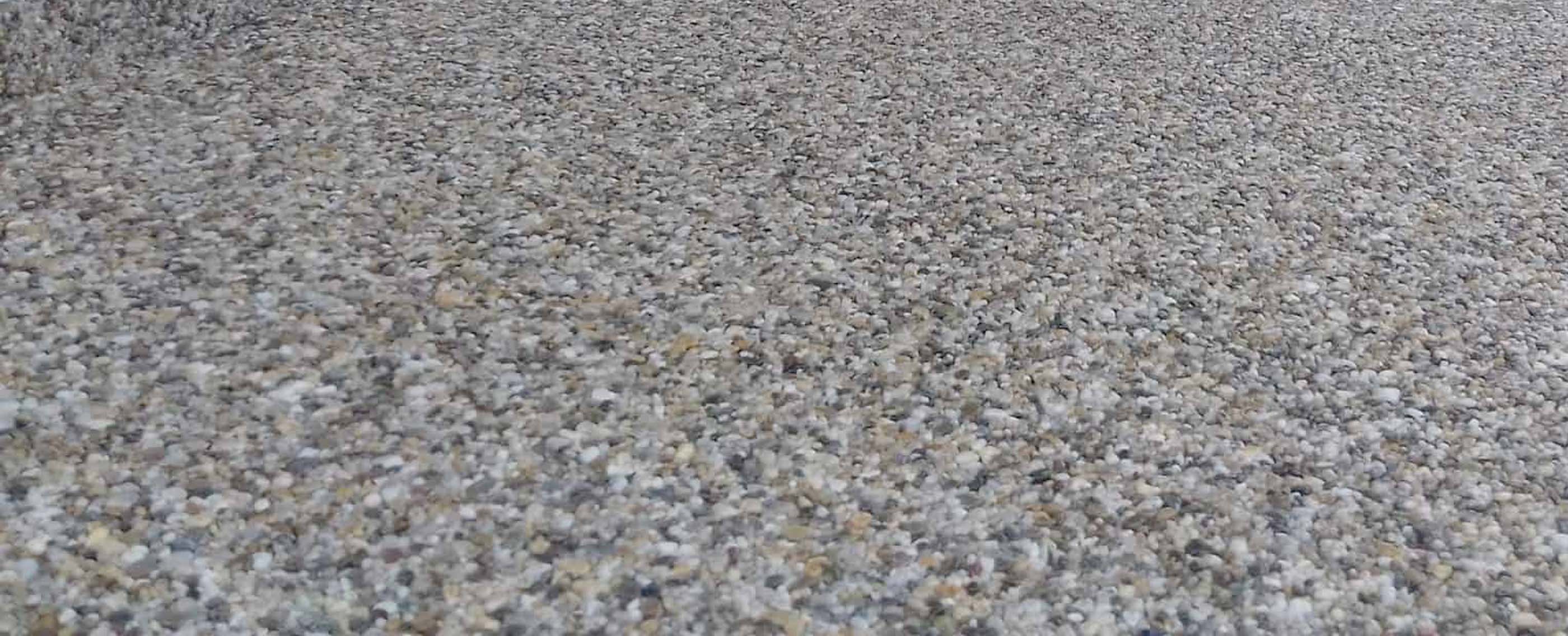 Sample of a stone carpet concrete coating