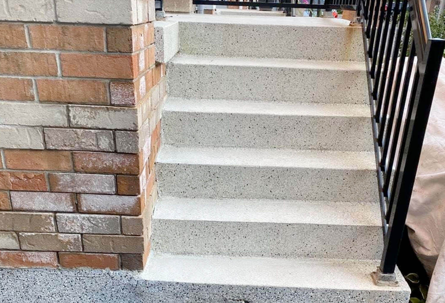 Concrete porch steps repair