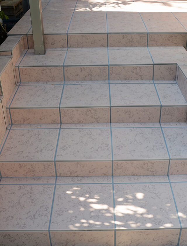 Jewel Stone application over concrete steps
